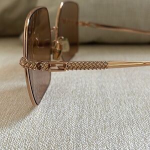 FENDI Rose Gold pentagon shaped sunnies! Crystal embellishments!!